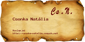 Csonka Natália névjegykártya